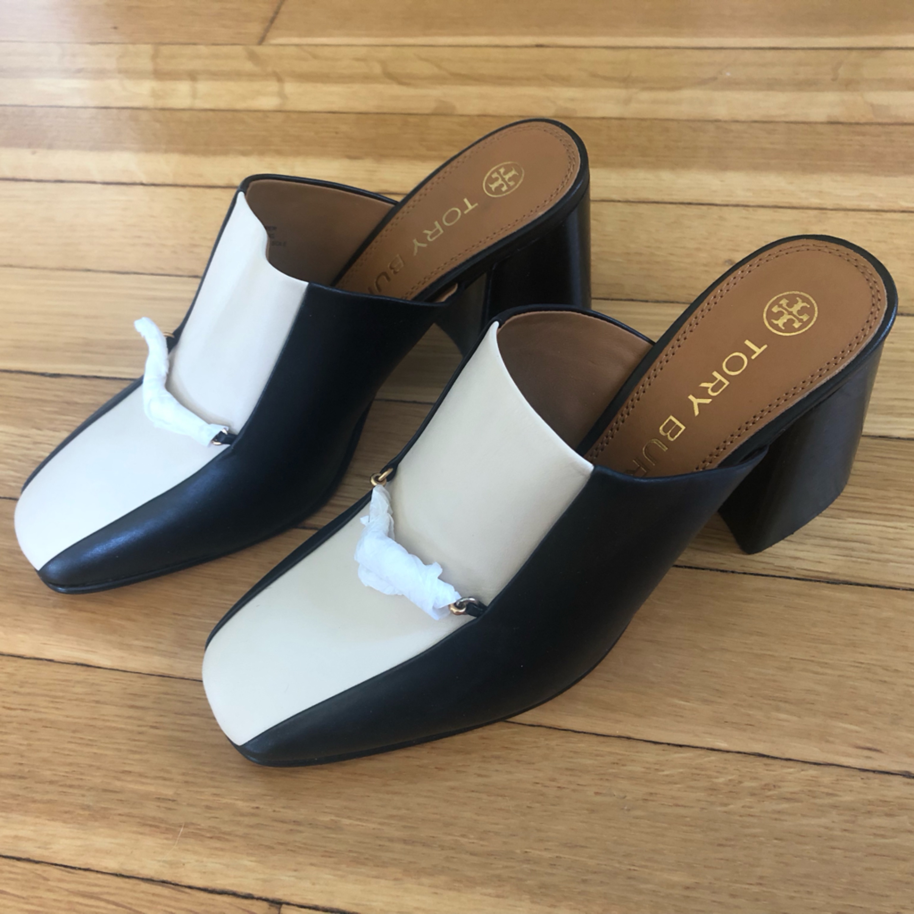 Tory Burch - Equestrian Link Mule Platform Heels